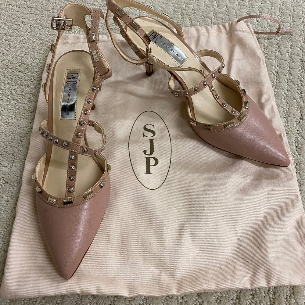 Sarah Jessica Parker Inc International Concept Studded Kitten Heel Pumps